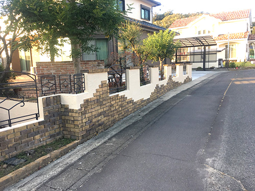 庭壁塗装 施工事例
